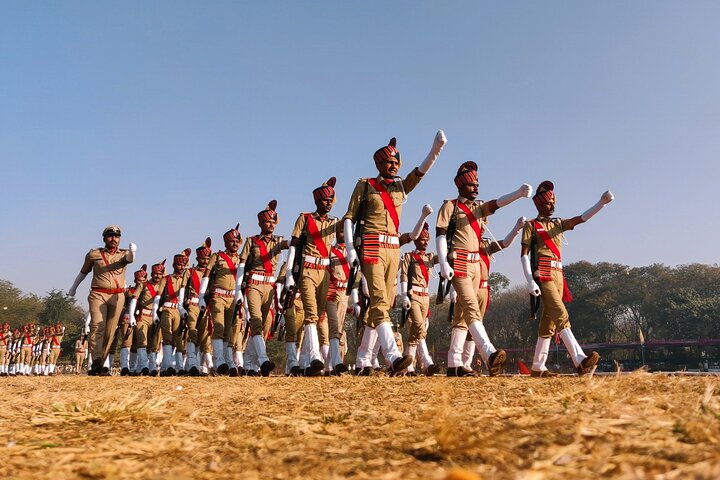 Wagah Border ceremony from Amritsar with guide, Amritsar