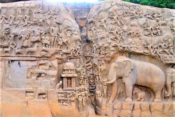 Mahabalipuram walking tour of rock-cut monuments, Chennai