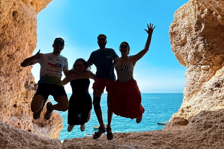 From Faro : Benagil, Algar Seco, 7 Hanging Valleys & Navy, Faro