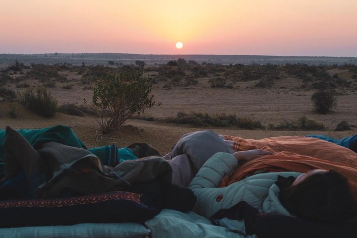 Cultural night in the dunes near Kuldhara Village, Jaisalmer