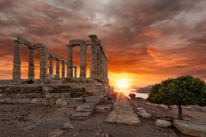 Sunset at Cape Sounio & Temple of Poseidon Private Tour — Cultural & heritage things to do in Kalamata