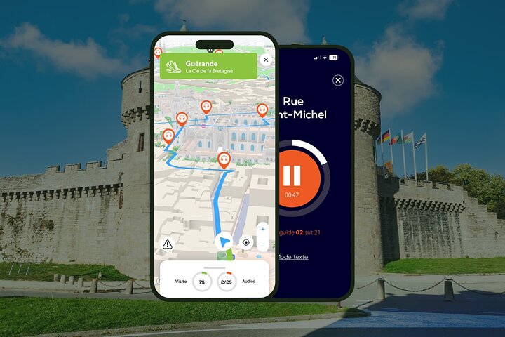 Guérande Audio guided walking tour 1h and 14 audio commentaries, Nantes