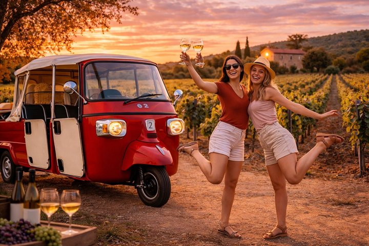 Olbia: Private Tuk-Tuk Tour + Winery Tasting + Pickup — Food & drink things to do in Olbia