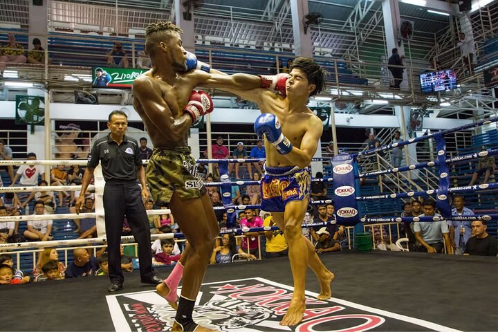 Muay Thai matches at Bangla Boxing Stadium in Phuket, Pune